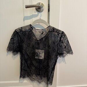Seek The Label Black Lace Top - NWT